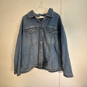 Elizabeth By Liz Claiborne Womens closet staple Denim blue Jean Jacket Size 3x